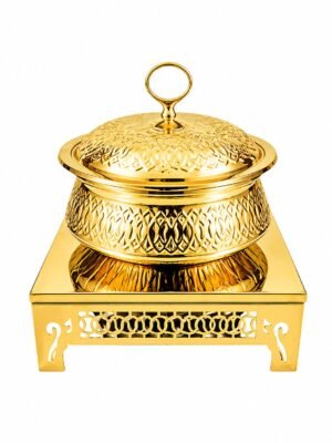Stainless Steel Biryani Handi Gold Finish
