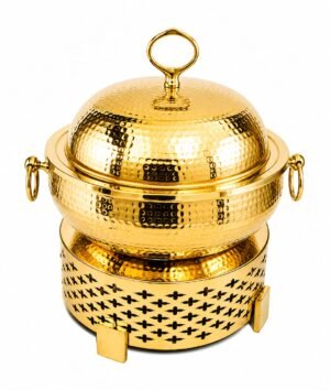 Stainless Steel Matka Gol Chula Finish Gold