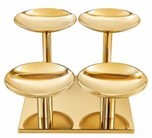 Stainless Steel Salad Stand Finish Gold