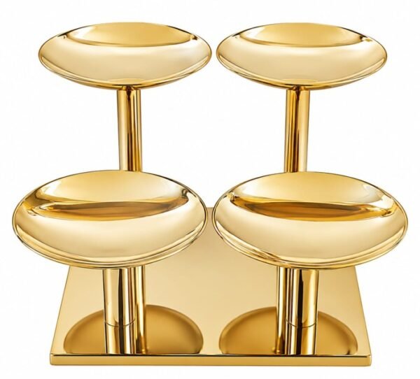 Stainless Steel Salad Stand Finish Gold
