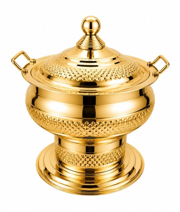 Stainless Steel Diamond Gujarati Finish Gold