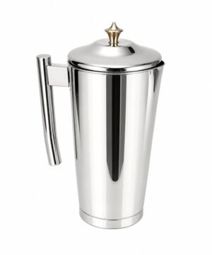 Stainless Steel Water Jug with Lid & Handle for Home, Office & Dining