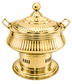 Stainless Steel Salai Gujarati Handi Chafing Dish Finish Gold
