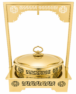 Stainless Steel Round GST Chafing Dish Finish Gold