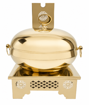 Stainless Steel Matka Chowkhi Chafing Dish Finish Gold
