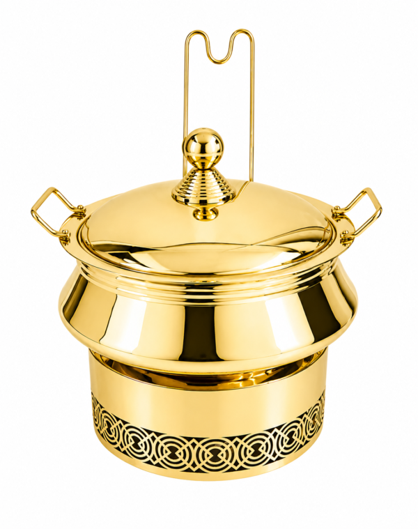 STW1067 Stainless Steel 120 Chula Gola Handi Chafing Dish Finish Gold