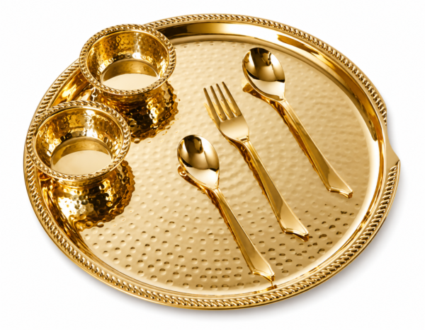 STW1075 Stainless Steel Thali Set Finish Gold