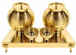 Stainless Steel Pani Puri Matka Finish Gold