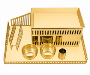 Stainless Steel Snack Warmer Finish Gold
