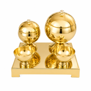 Stainless Steel New Pani Puri Matka Finish Gold