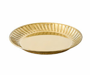 Stainless Steel Salai Halwa Plate Finish Gold
