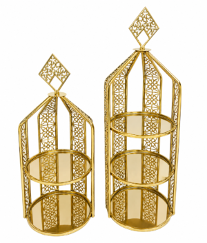 Stainless Steel Pinjra Finish Gold