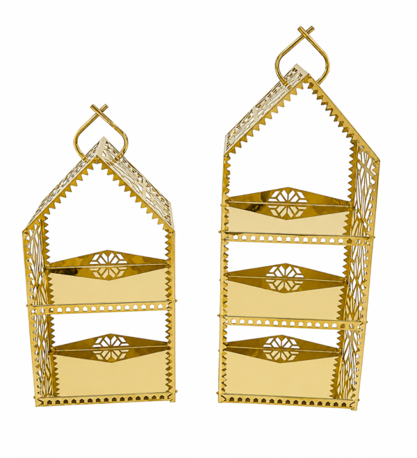 Stainless Steel Pinjra Finish Gold