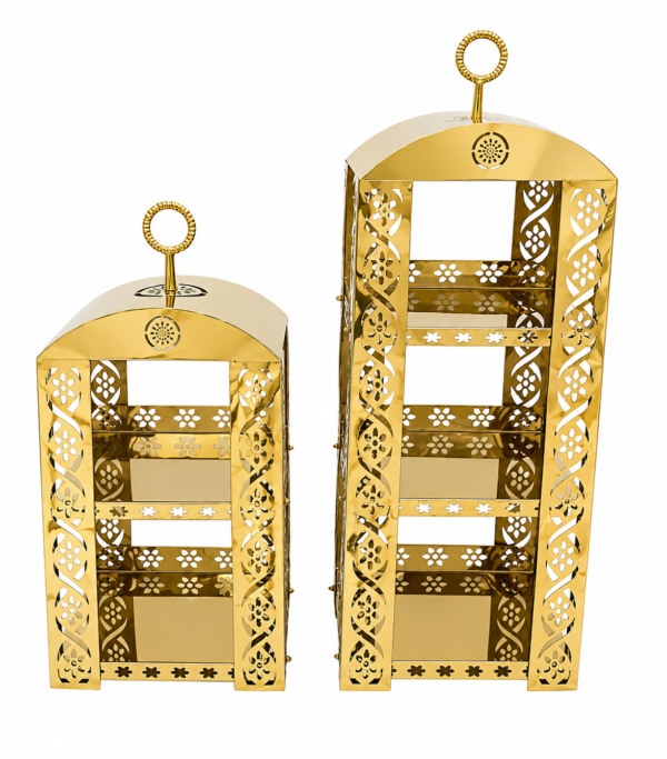 Stainless Steel Pinjra Finish Gold