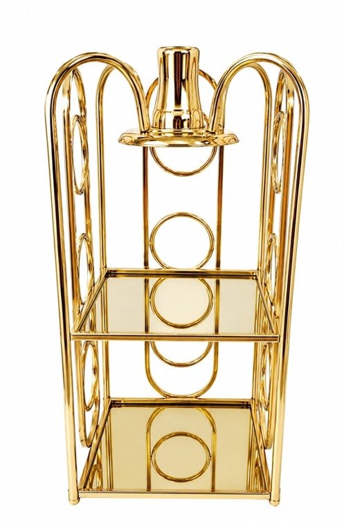 Stainless Steel Pinjra Finish Gold