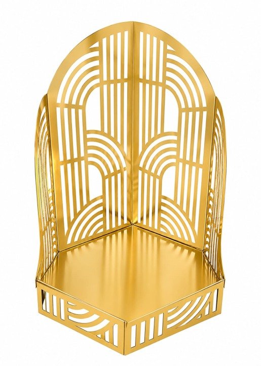 Stainless Steel Laser Plate Stand Finish Gold