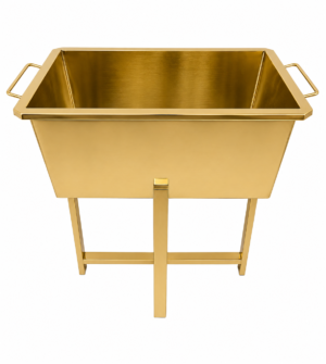 STW1125 Stainless Steel Square Dustbin Finish Gold