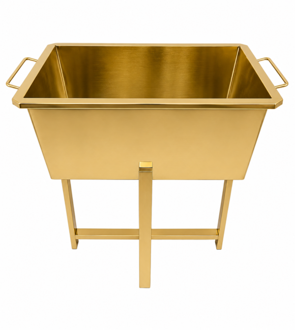 STW1125 Stainless Steel Square Dustbin Finish Gold
