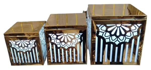 Stainless Steel Riser Set of 3 Finish S.S.