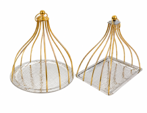 Stainless Steel Spoon Stand Finish S.S. & Gold