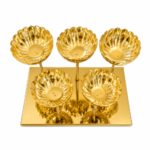 Stainless Steel Salad Stand Finish Gold