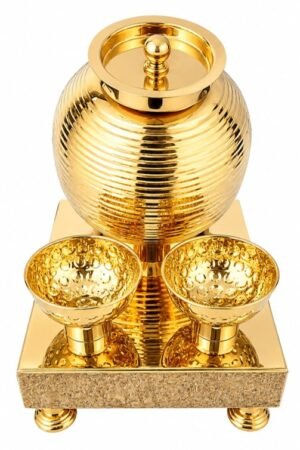 STW1152 Stainless Steel Pani Puri Matka Set Finish Gold