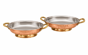 Stainless Steel + Copper Oval Dish