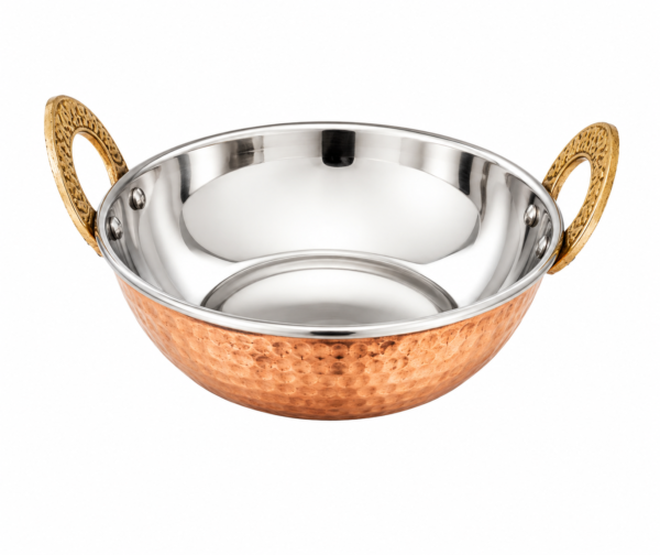 Stainless Steel + Copper Kadahi 1no