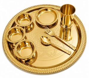 STW2024 Stainless Steel Atching Thali Set Finish Gold