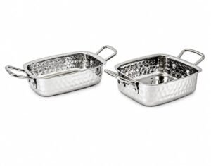 Stainless Steel Square Souce Pan Finish S.S.