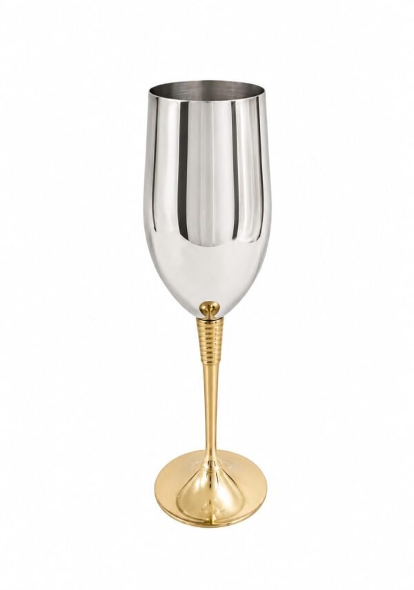 STW2037 Stainless Steel And Brass Wine Glass Finish S.S. And Brass