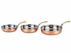 STW2038 Stainless Steel + Copper Fry Pan ( Set of 3 )