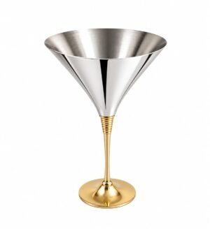 Stainless Steel + Brass Wine Glass