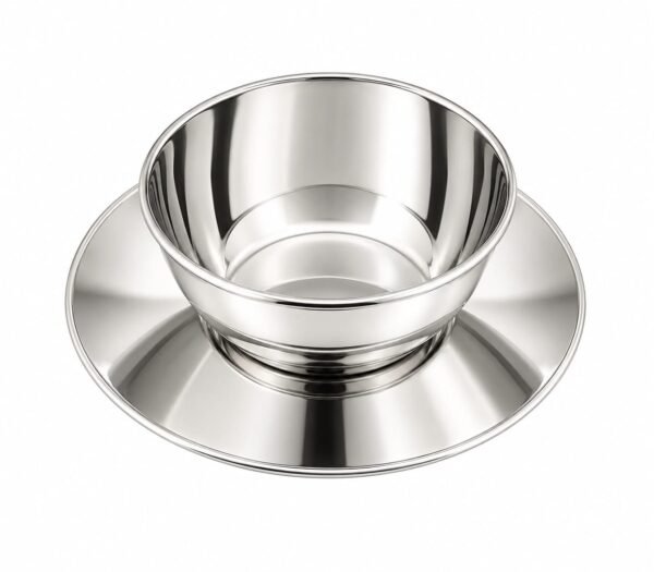 Stainless Steel Finger Bowl With Plate Finish S.S.