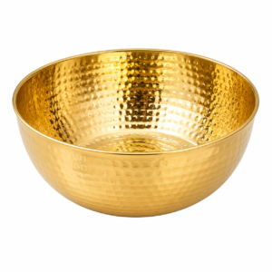 Stainless Steel Hammered Bowl Finish Gold