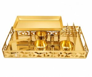 Stainless Steel Snack Warmer Finish Gold