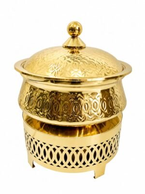 Stainless Steel Biryani Handi Finish Gold