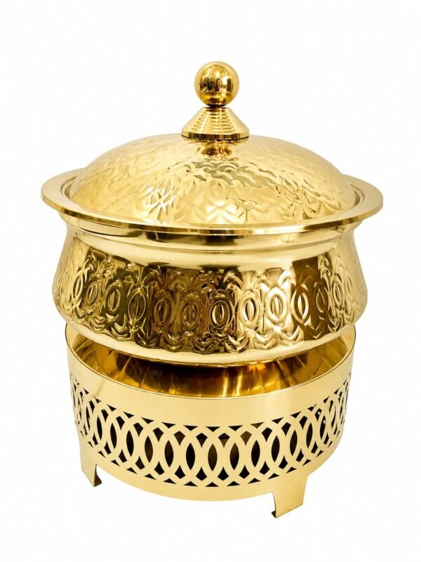 Stainless Steel Biryani Handi Finish Gold