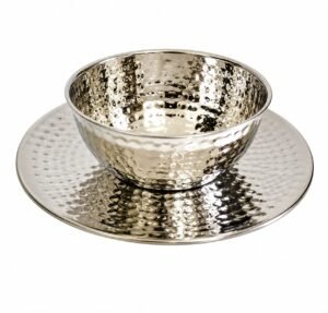 Satinless Steel Hammmered Finger Bowl Finish S.S.