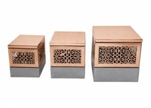 Stainless Steel Riser ( set of 3 ) Finish  Rose Gold
