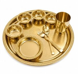 STW2117 Stainless Steel Thali Set Finish Gold