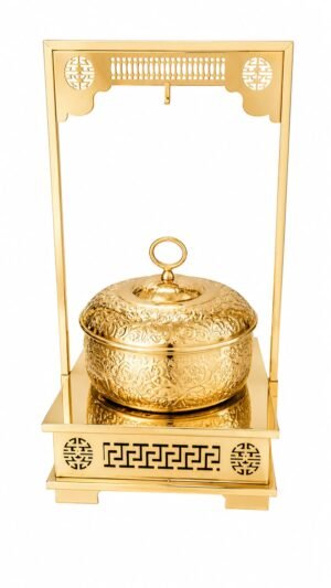 STW2126 Stainless Steel Chitai Bhagona Chafing Dish Finish Gold