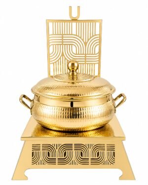 STW2129 Stainless Steel Chawal Handi Teper Chowkhi Chafing Dish Finish Gold