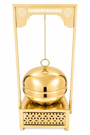 STW2130 Stainless Steel Matka Chowkhi Chafing Dish Finish Gold