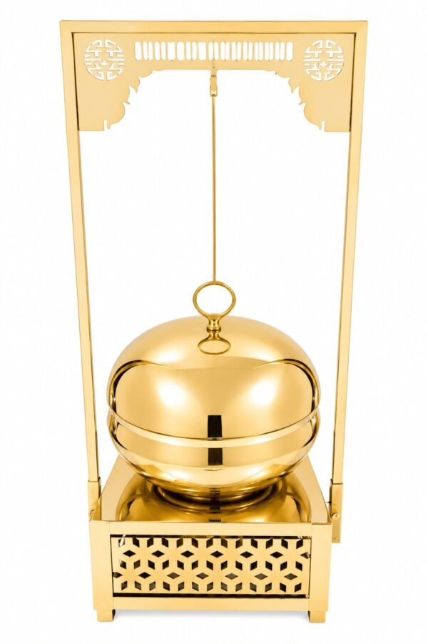 STW2130 Stainless Steel Matka Chowkhi Chafing Dish Finish Gold