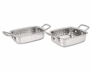 Stainless Steel Square Souce Pan Finish S.S.
